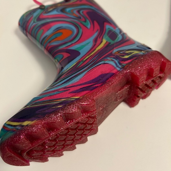 Western Chief Swirly Light Up Rain Boots for Girls Size 12 Outdoor! - Picture 7 of 8